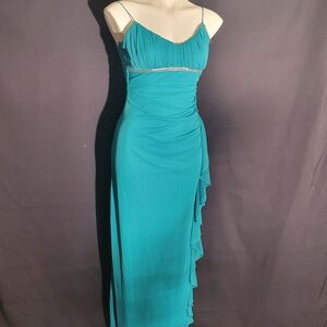 Elegant Teal Evening Gown
